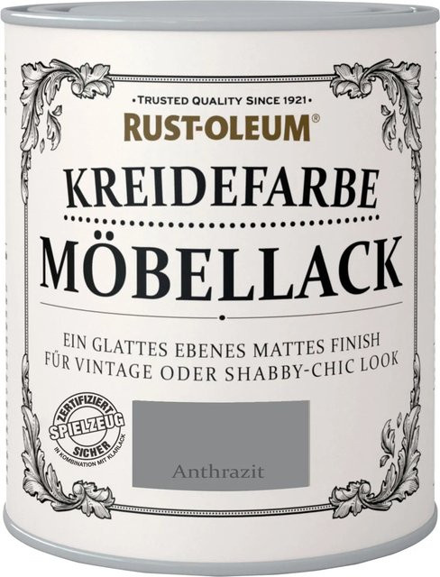 Rust-Oleum Kreidefarbe Anthrazit Matt Wasserbasiert 0,75 l - Bild 1
