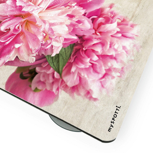 mySPOTTI Mini-Spritzschutz Pfingstrose in Pink und Weiß aus Aluverbund, B/T/H: 41,0 x 59,0 x 0 cm - Bild 2