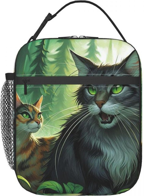 Fancy Style Studio Warrior Cats Isoliertes Lunchpaket für Damen und Kinder, Auslaufsichere Thermische Brotdose in Mehrfarbig - Bild 1