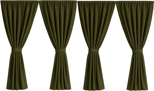 Setgarden Curtain Garden Outdoor Vorhang, 4er Set, Grün, B: 155 cm, H: 240 cm - Bild 1