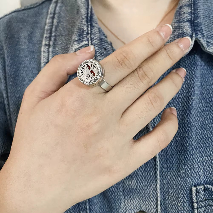 MODKISR Ring Edelstahl, Silber, Zirkonia, Unisex - Bild 3