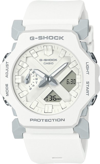 Casio G-Shock Classic Armbanduhr, Analog-Digital, Quarz, Kunststoff, Weiß, 42 mm, Damen - Bild 1