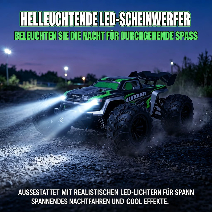 WLtoys 4WD RC Auto, 1:16, Allrad Geländewagen, mit LED, ferngesteuert - Bild 7