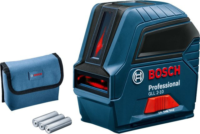 Bosch Professional Kreuzlinienlaser GLL 2-10 selbstnivellierend in Blau/Schwarz mit 10 m Reichweite - Bild 2