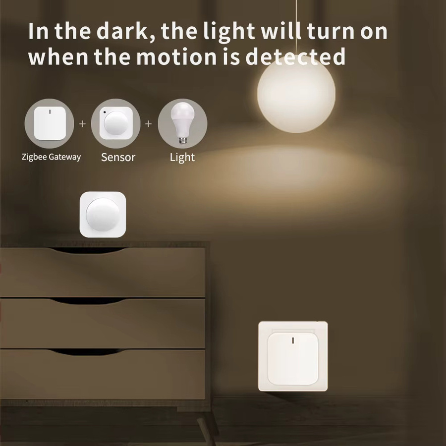Tuya ZigBee 2-in-1 PIR-Bewegungs- und Helligkeitssensor in Weiß, intelligenter Bewegungsmelder mit integriertem Lichtsensor, kompatibel mit Home Assistant - Bild 3