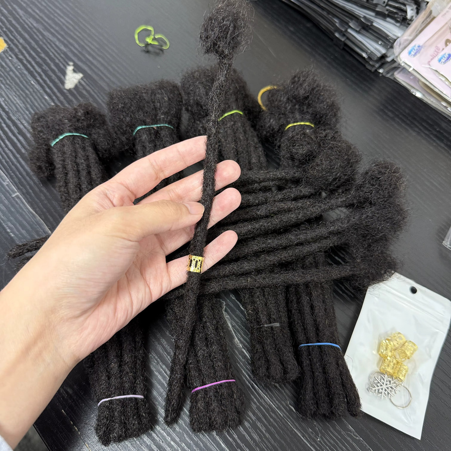 Nabi Man Locs Echthaar-Dreadlock-Extensions für Herren, 6-20 Zoll - Bild 2