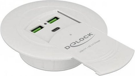 Delock 64065 USB Ladegerät 87W mit USB-C Power Delivery und USB-A in Weiß - Bild 1