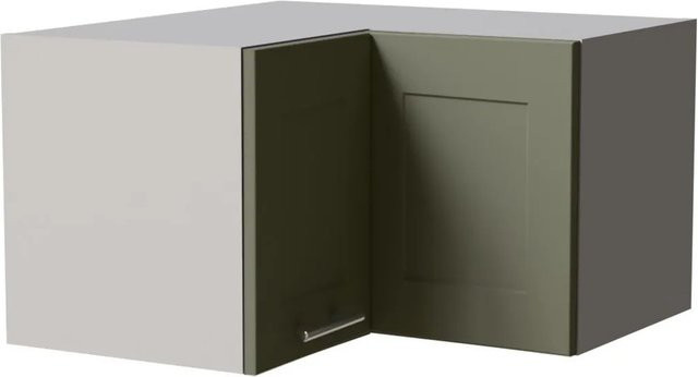 Feldmann-Wohnen Eckhängeschrank Oslo in Grau und Reed Green Matt mit Rahmenoptik, B/T/H: 60 x 36 x 60 cm - Bild 1