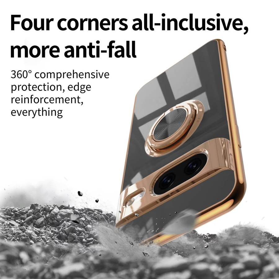 Stoßfeste Google Handyhülle mit galvanisierter magnetischer Ringhalterung in Grün für Google Pixel 9 Pro 8 Pro 7 Pro 8A 7A 6A 5A 8 7 6 - Bild 5
