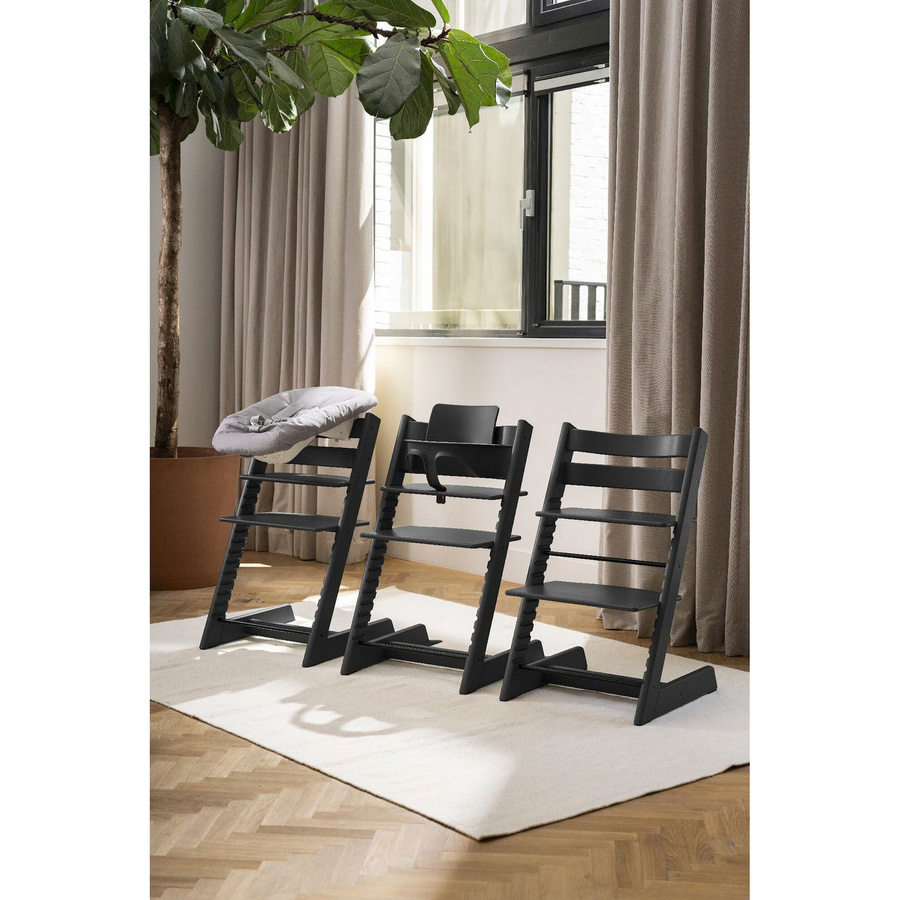 Stokke Tripp Trapp Treppenhochstuhl Bundle in Schwarz mit Babyset und Tray - Bild 3