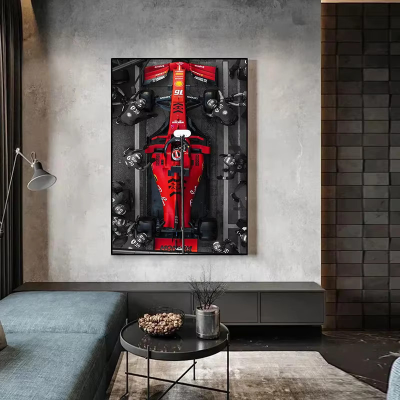 Potdemiel Vintage F1 Monaco Rennwagen Fotoposter als Leinwanddruck für deine Wanddekoration - Bild 2