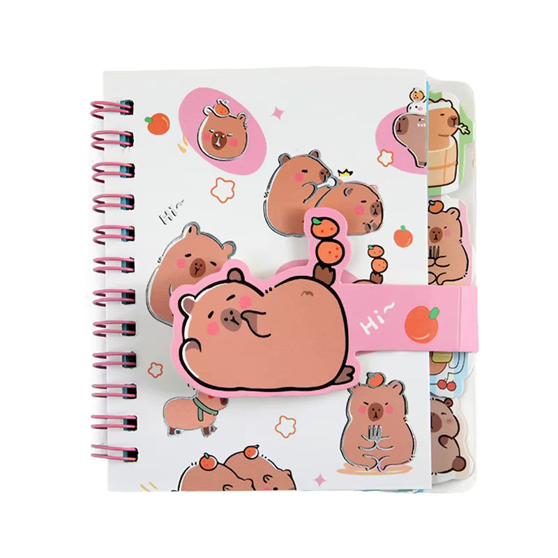 JETTING Capybara Spiralnotizbuch A7 mit Softcover und bunten Motiven - Bild 2