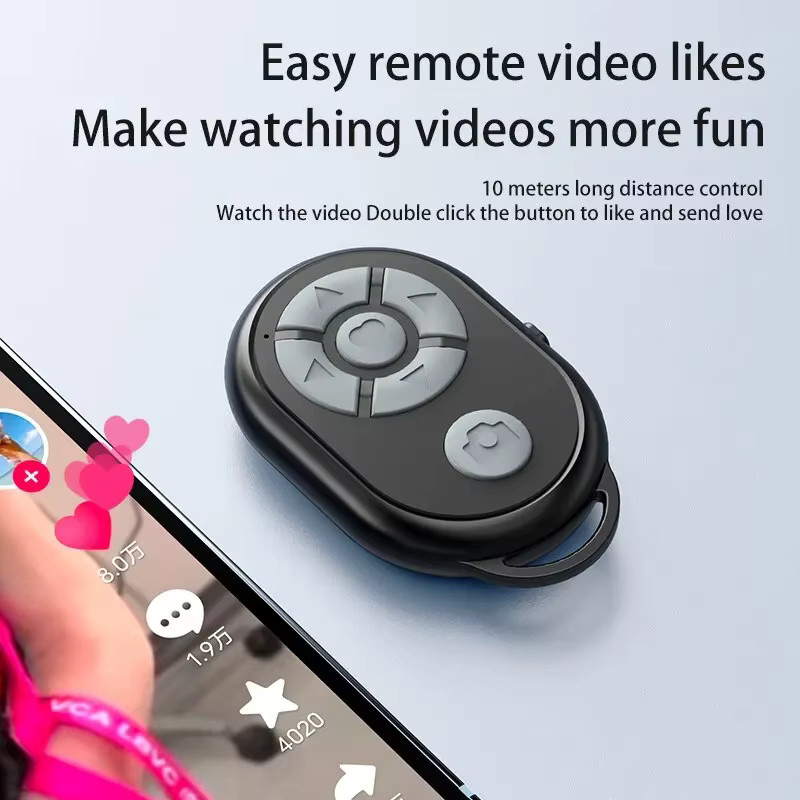 PHONEPACE Bluetooth-Fernbedienung für iPhone, Xiaomi, iOS und Android in Schwarz - Bild 4