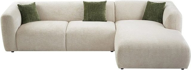 Tancavo Ecksofa in Beige ohne Schlaffunktion mit Stoffbezug und L-Form - Bild 1