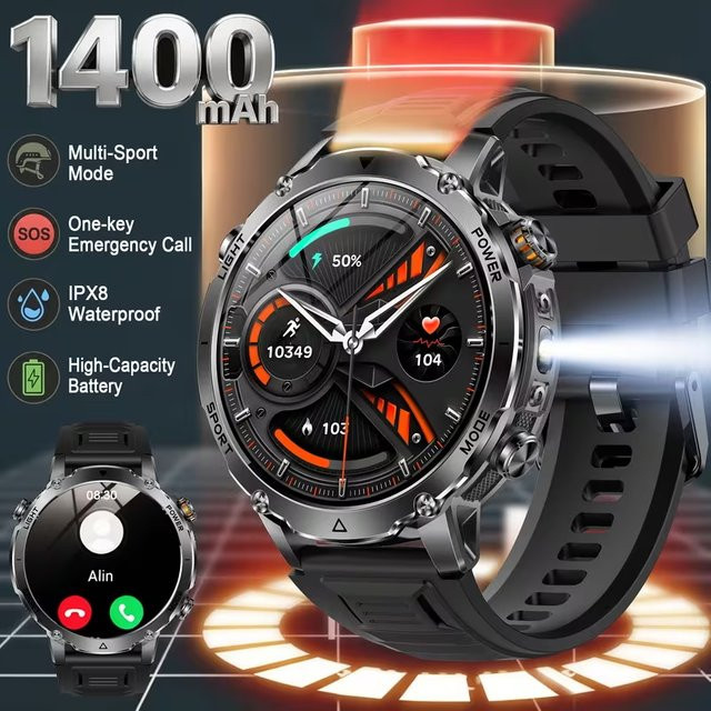 paazomu Smartwatch, Schwarz, Silikon, Unisex - Bild 1