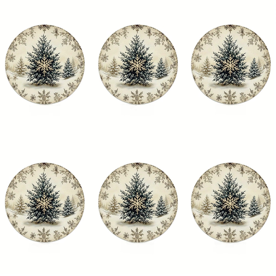 VIKAMA 6-teiliges Tischset Set mit Weihnachts- und Wintermotiv für deine Tischdekoration - Bild 2