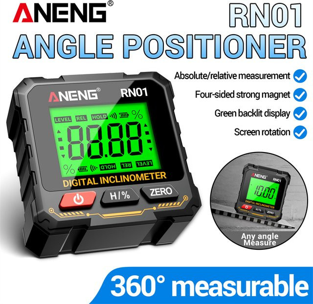 ANENG RN01 Mini Digitaler Winkelmesser mit 360 Grad Messbereich und Magnetischer Funktion - Bild 1