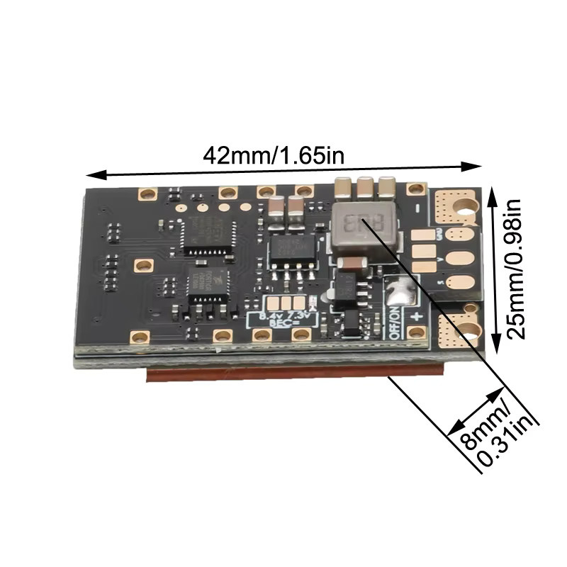 YUENHOANG 2-8S 65A AM32 ESC, Bürtenloser Geschwindigkeit Controller, mit 5,2 V5A BEC Modul, Unterstützung Elektronische Bremsen - Bild 2