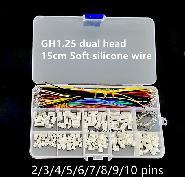 JST GH 1,25 mm Anschlusskabel mit vorgekrimpten Silikonkabeln für Pixhawk 6C 6X und Pixhawk 4, Länge: 15 cm, Mehrfarbig - Bild 1