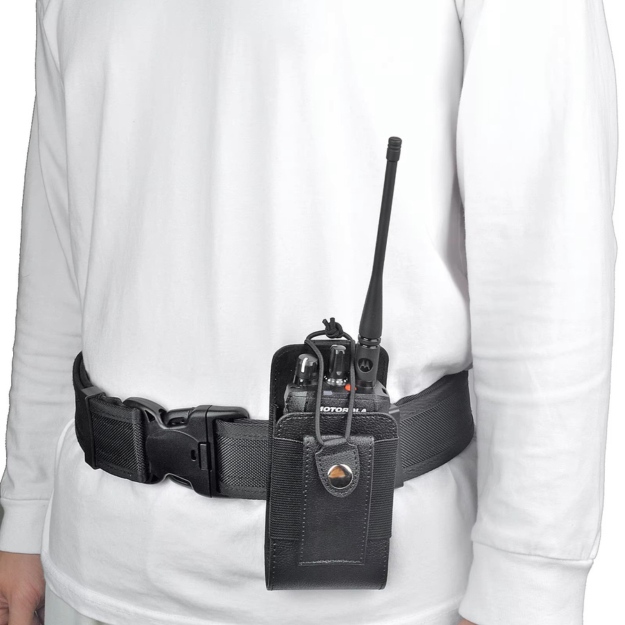 RUNUPTOP Funkgeräteholster in Schwarz, robustes Funkgeräte-Tasche mit Anti-Schwungsicherungsgurt für Kenwood, Motorola und Baofeng Zwei-Wege-Walkie-Talkies - Bild 3