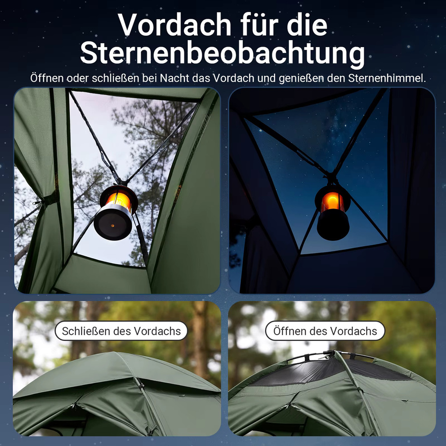 SoBuy OGS32 4in1 Feldbett mit wasserdichtem Wurfzelt in Grün inklusive Luftpumpe, Rolltasche und Schlafsack, B/T/H: 193 x 160 x 86 cm - Bild 3