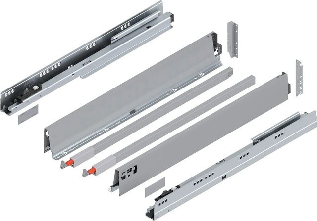 Blum D-Reling Tandembox antaro Vollauszug mit Blumotion Soft-Close, Grau, 650 mm - Bild 1