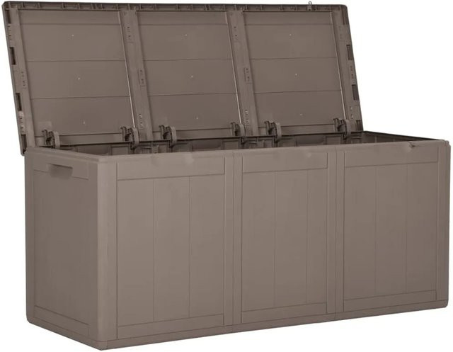 vidaXL Garten-Aufbewahrungsbox aus Kunststoff in Braun mit 270 l Volumen - Bild 1