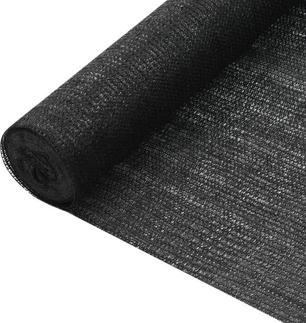 vidaXL Zaunblende aus HDPE in Schwarz, semi-transparent, 2 Stück mit den Maßen B: 200 cm, H: 1000 cm - Bild 1