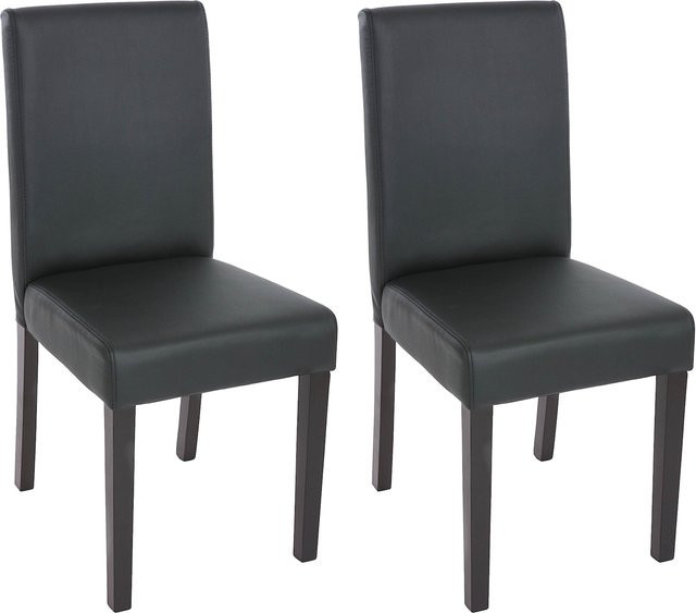 MCW Esszimmerstuhl Littau 2er-Set aus Kunstleder in Schwarz Matt - Bild 1