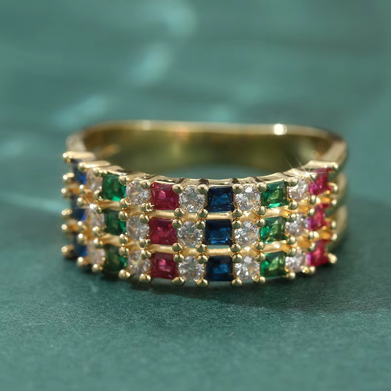 YoYo Ring, mehrfarbiger synthetischer Zirkonia, Damen - Bild 3