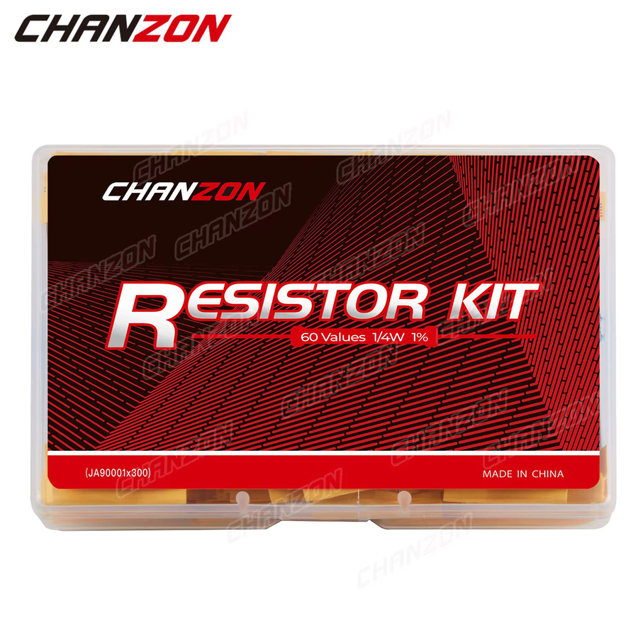 CHANZON Widerstands-Set mit 300 Stück 1/4 W Metallschichtwiderständen in Multicolor, 60 verschiedene Werte mit 1 % Präzision - Bild 2