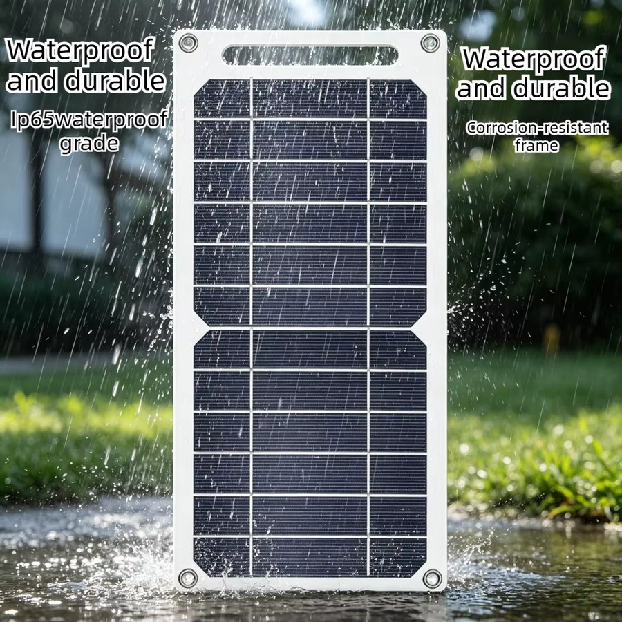 EESBAO Tragbares Solarpanel 5V mit USB-A Anschluss und Spannungsstabilisierung für Handy und Powerbank - Bild 4