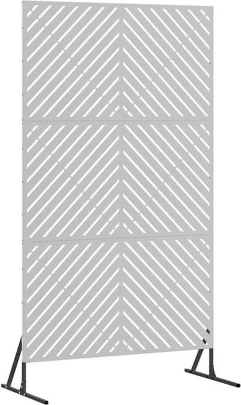 Maison Exclusive Sichtschutz aus Metall in Grau, freistehend, B/T/H: 100 x 50 x 180 cm - Bild 1