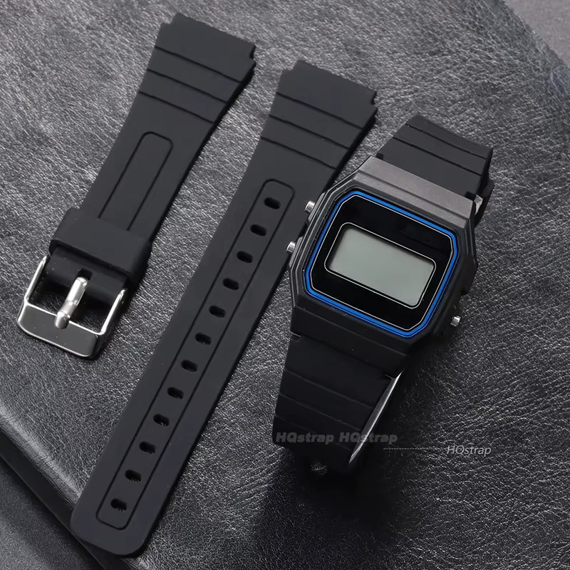 HQstrap Uhrenarmband Silikon, 18 mm, Schwarz, Unisex - Bild 2