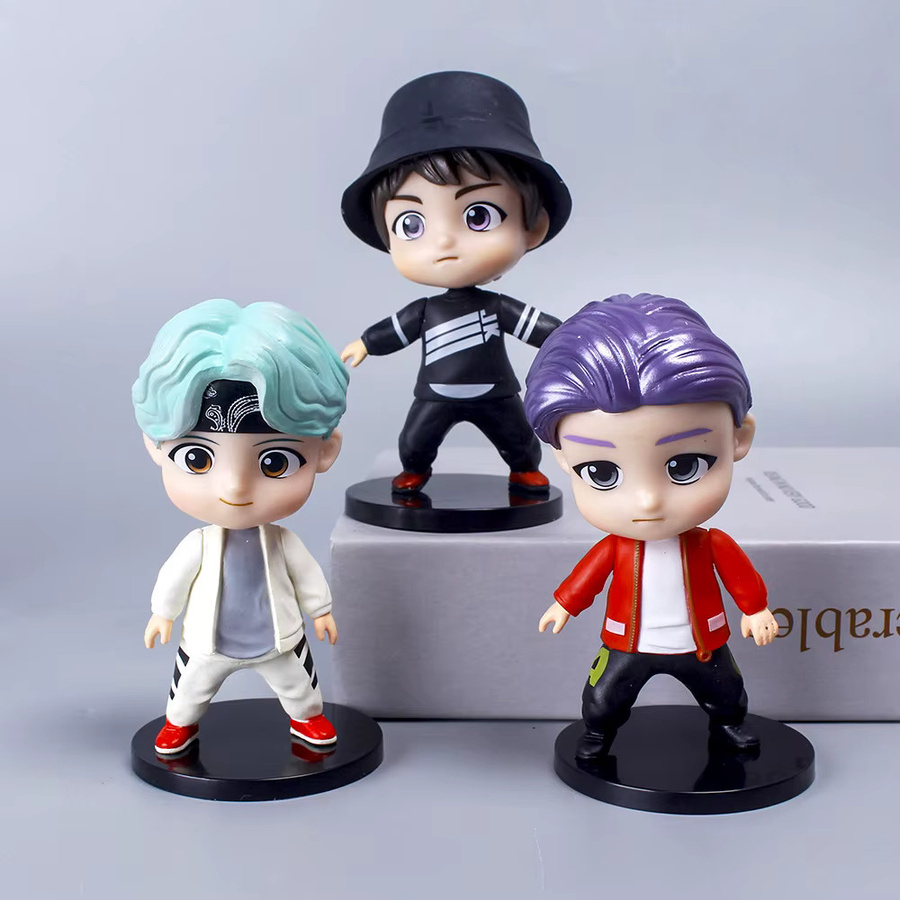 Bandai BTS RM Jin Suga Jhope Mini-Figuren, 7-teiliges Set, Kunststoff - Bild 4