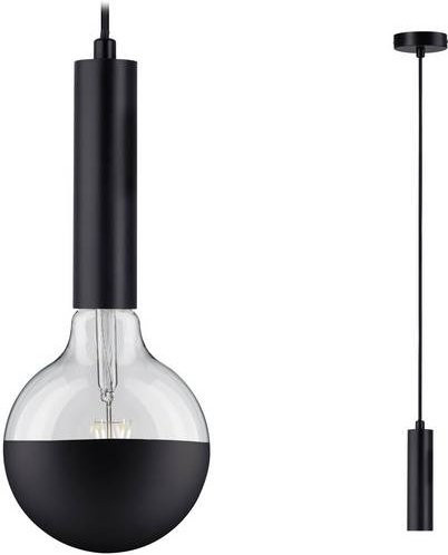 Paulmann Pendelleuchte 79757 modern in Schwarz mit transparentem Glasschirm und E27 Fassung - Bild 1