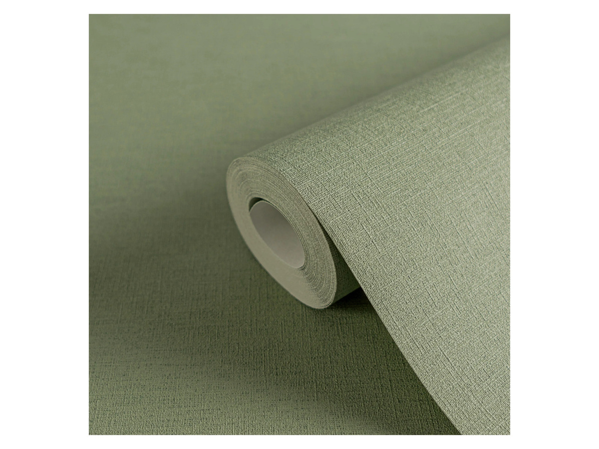 A.S. Création Vliestapete einfarbig in Grün mit Textil-Optik, B: 53 cm, H: 1005 cm - Bild 3
