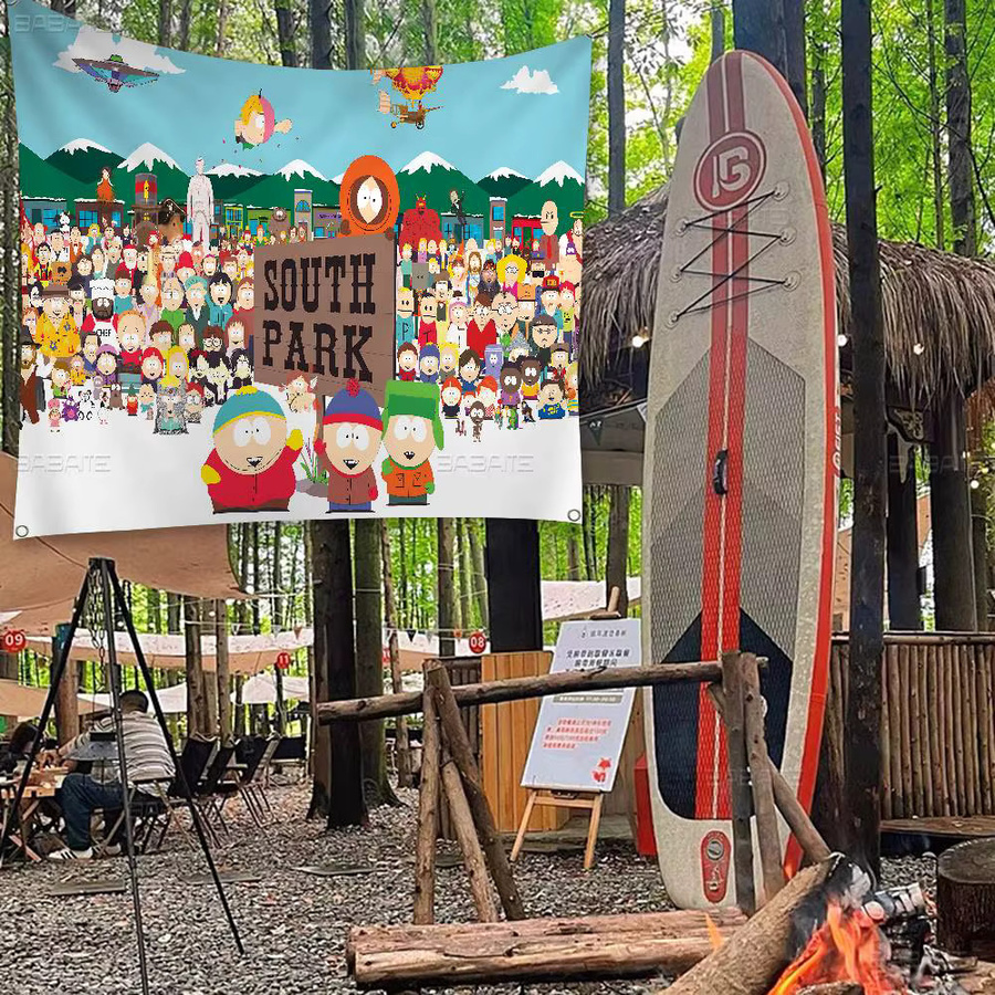 Potdemiel Geburtstagsparty Banner mit Cartoon-Druckmuster in Mehrfarbig, Rechteckig, B/H: 70 x 50 cm - Bild 5