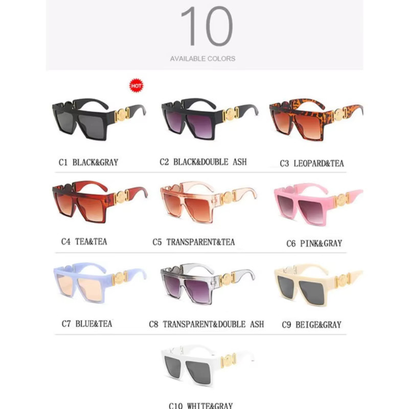 Samjune Sonnenbrille, Übergroß, Square, Vollrand, Kunststoff, Schwarz, Damen - Bild 4