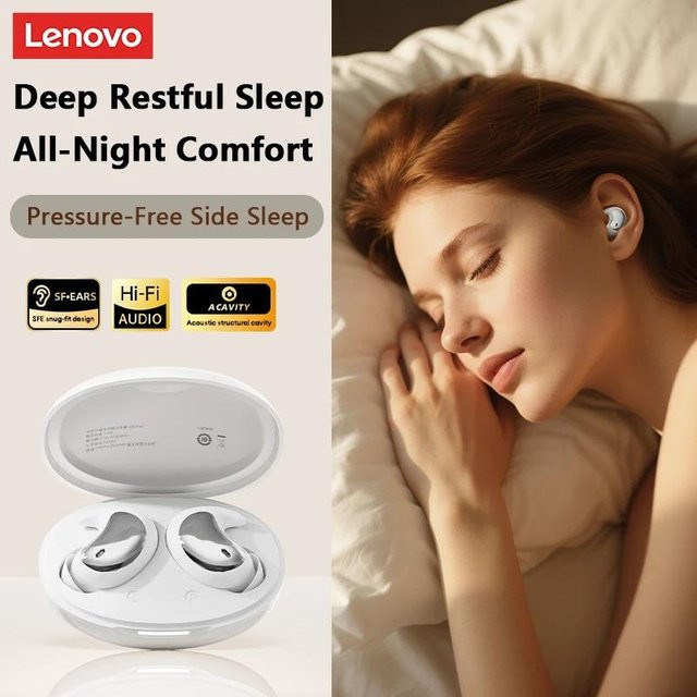 Lenovo LE203 In-Ear Kopfhörer Kabellos Bluetooth 6.0 Stereo Sound Geräuschunterdrückend Weiß - Bild 1