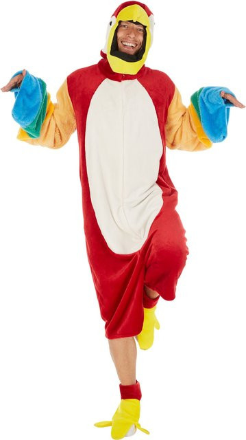 tectake Kostüm Papagei, Tiere, Bunt / Mehrfarbig, Plüsch / Textil - Bild 1