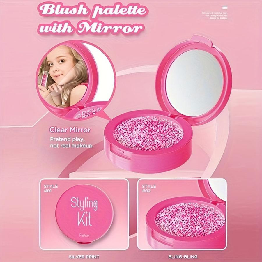 Kinderschmink-Spielzeugset, Simuliertes Schönheits-Make-up-Kästchen-Set, 10-teiliges Set, ab 3 Jahre - Bild 2