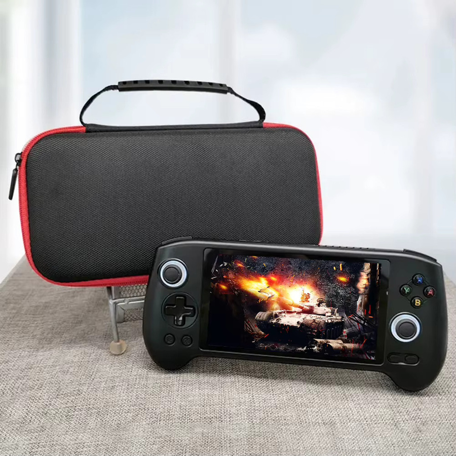 Anbernic Stoßfeste EVA Reise-Schutzhülle für RG556 Retro Handheld-Spielkonsole in Schwarz mit Netztasche - Bild 2