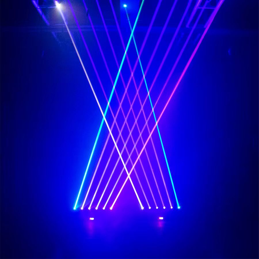 DJ AiK Moving Head Laser Strahl Licht RGB 3in1 Projektor DMX512 für Bühne und Party - Bild 4