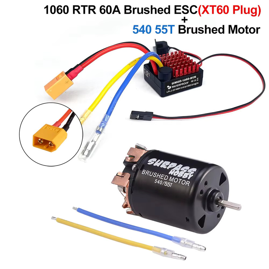 9IMOD RC RC Bürstenmotor ESC Combo 1060 RTR 60A, wasserdicht, für 1/10 - Bild 2