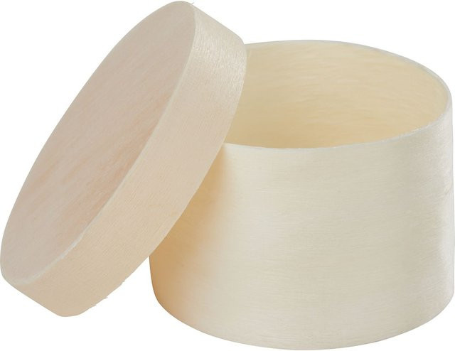VBS Spanschachtel Rund in Beige aus Holz mit Durchmesser: 6 cm - Bild 1