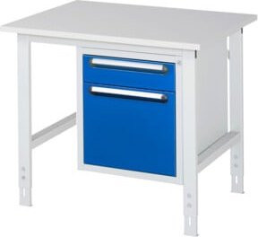 Rau Arbeitstisch Tom KM05 höhenverstellbar, grau, B: 100 cm, T: 80 cm, H: 76 - 108 cm - Bild 1