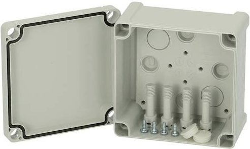 Fibox TPC 111107 Universal-Gehäuse aus Polycarbonat in Lichtgrau RAL 7035, B/T/H: 11,0 x 11,0 x 6,5 cm - Bild 1