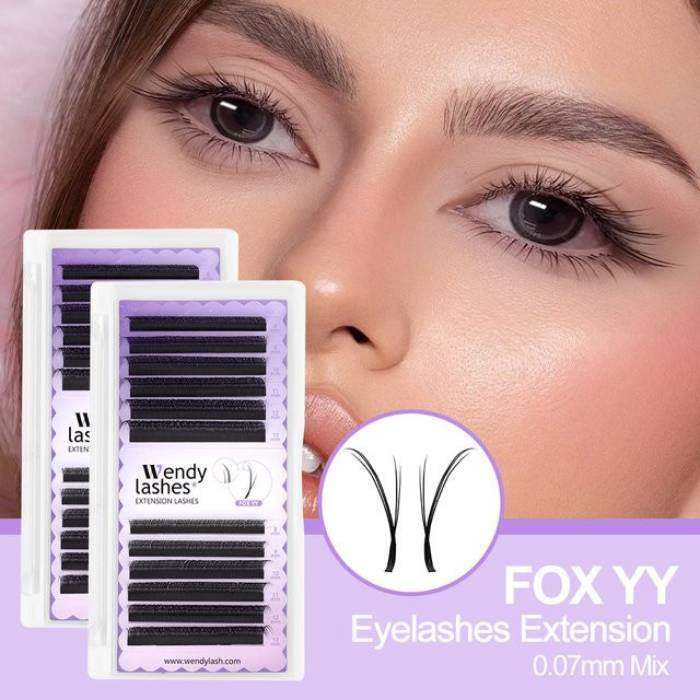 Wendy Lashes Wimpernverlängerung YY-Form, 8–13 mm, 12 Reihen - Bild 1