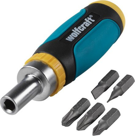 Wolfcraft Mini-Handschraubendreher mit Innensechskant in Bunt und Schwarz - Bild 1